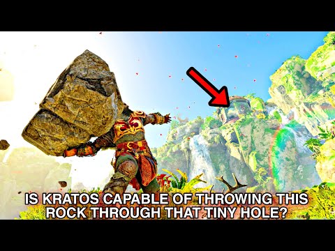 IS KRATOS CAPABLE OF THROWING THIS ROCK THROUGH THAT TINY HOLE? | GOD OF WAR RAGNAROK NG+ | GMGOW