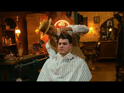 Old barber shop, classic haircut, low taper fade ASMR Berberin Bricko