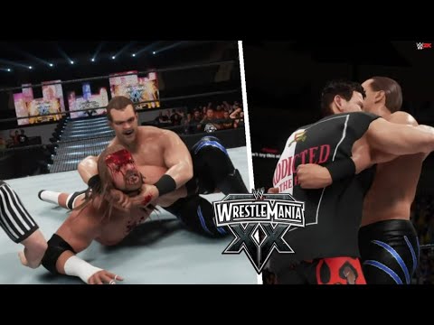 2K SIMULATION: Chris Benoit vs Triple H vs Shawn Michaels | Wrestlemania 20 Highlights
