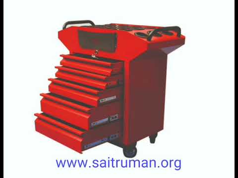 Red tool trolley bt holders, for industrial