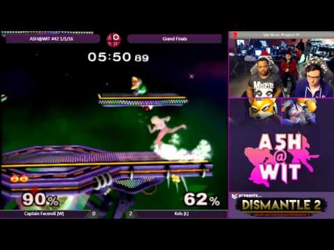 Captain Faceroll (Sheik) vs Kels (Fox) - ASH@WIT #42 Melee Grand Finals