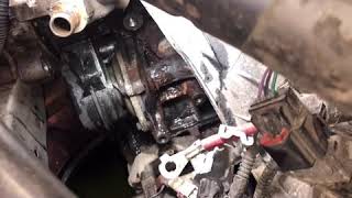 Dodge/Chrysler/Jeep 2.4L water pump, timing belt, alternator, steering pump, coolant pipe, replace