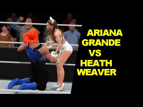 WWE 2K17 Ariana Grande vs Heath Weaver - Mixed Wresting