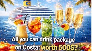 Worth the money? “my Drinks” & “myItalian” all inclusive packages on #costacruises #costaserena 