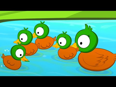 Cinque paperelle | Canzoni per bambini | Cartoni animati | Filastrocche in italiano