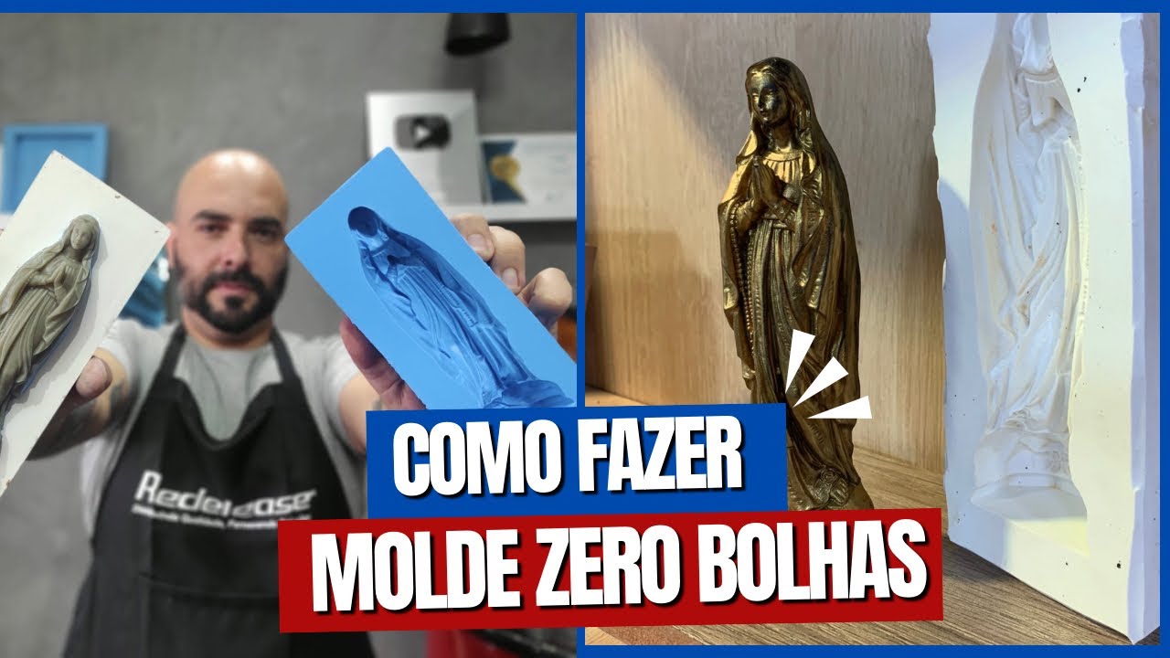 Passo a passo forma de borracha de silicone de imagens religiosas para gesso, resina e outros