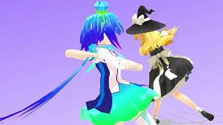 【MMD】うp主と霊夢と魔理沙でドーナツホール