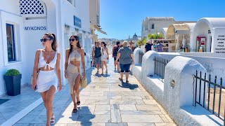 Mykonos Greece 🇬🇷 - Little Venice Windmills - 4K HDR Walking Tour