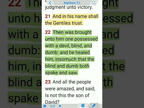 Healing Word #190: Matthew 12:22