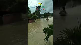 Man Jet Skiing Through The Streets of Port Maria, Jamaica | Flash Flooding