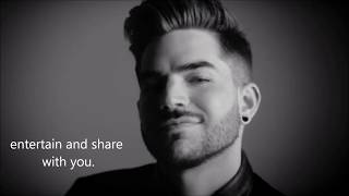 Welcome to the Show- Adam Lambert Ft. Laleh Lyric Video.