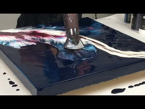 Acrylic Pour with a Hairdryer - Simple but Gorgeous Colors!