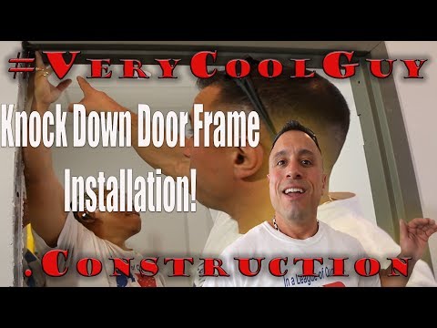 Knockdown door frame installation
