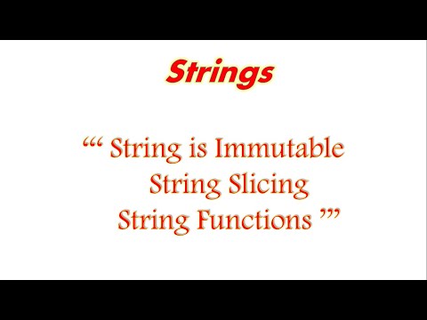 Strings Data Type In Python Part 3 Python For Beginners Class 12