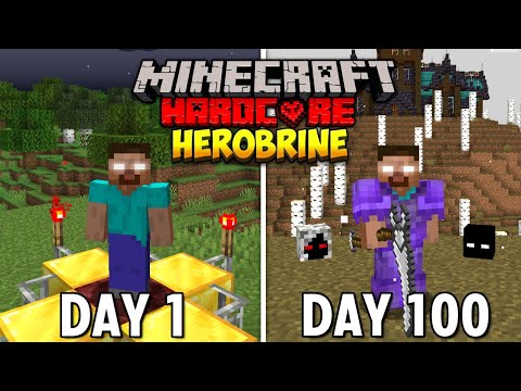 I Survived 100 Days as HEROBRINE in Hardcore Minecraft... (Hindi)
