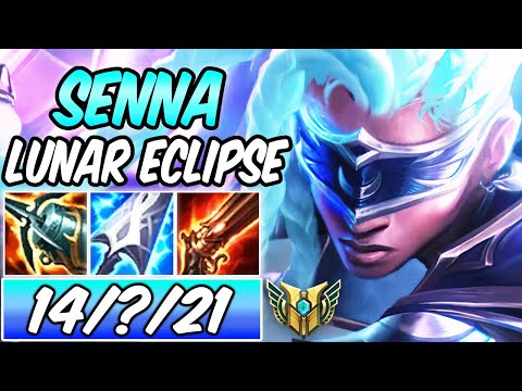 LUNAR ECLIPSE SENNA SUPPORT FULL CRIT GAMEPLAY | Build & Runes | League of Legends
