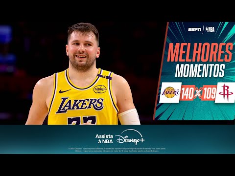 LUKA DONCIC destrói os ROCKETS em vitória tranquila dos LAKERS; ASSISTA aos lances
