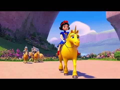 Schneewittchen reitet das goldene Einhorn 🦄👑✨