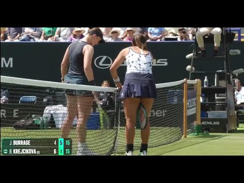 BARBORA KREJČÍKOVÁ CRAZIEST POINT EVER?! | LEXUS EASTBOURNE OPEN VS JODIE BURRAGE JUNE 25, 2025