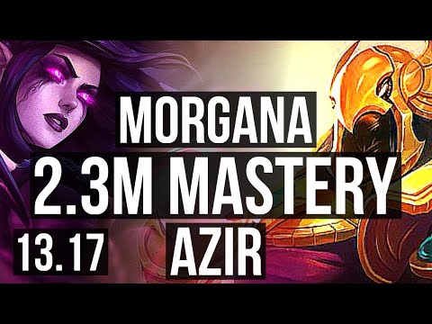 MORGANA vs AZIR (MID) | 2.3M mastery, 2/2/12, 400+ games | EUW Master | 13.17