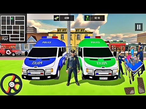 Policeman Ambulance Driver Simulator 2022 - 911 Emergency Rescue - Android Gameplay