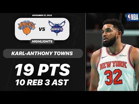 Karl-Anthony Towns vs Charlotte Hornets | 19 PTS 10 REB 3 AST | NBA 11-26-2025 Highlights
