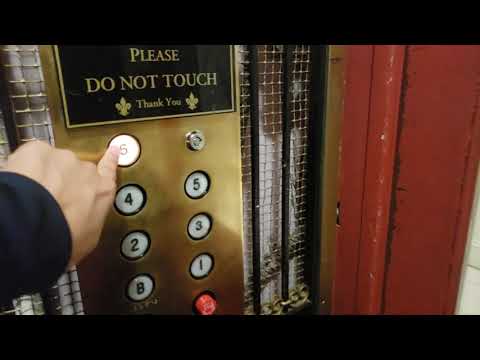 ANTIQUE 1910 OTIS Gated Elevator at Cornell Hotel De France - San Francisco CA (+ MOTOR ROOM!)