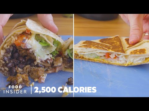 2,500 Calories At Taco Bell vs Chipotle | 2,500 Calories