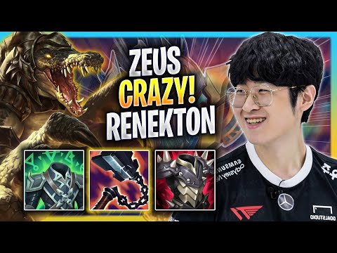 ZEUS CRAZY GAME WITH RENEKTON! - T1 Zeus Plays Renekton TOP vs Jax! | Season 2023