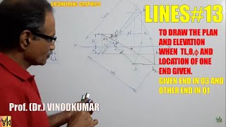 Download Lagu Projection of Lines - 13, Line inclined to both HP and VP by Prof.Vinodkumar Thumbnail