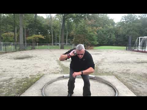 Shot Put step back technique for Senior throwers