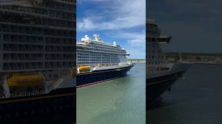 Disney Treasure sailing past Star of the Seas! #disneycruise #disneytreasure #cruiseship #cruiselife