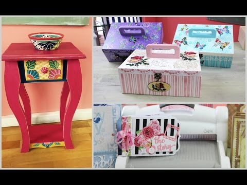 ManosalaObraTv Programa 7 - Chalk Paint - Scrapbooking - Pintar Cajas Vintage