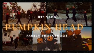 Pumpkin Head Photoshoot Vlog | BTS Carving, How We Took Photos w/ No Photographer & Editing Photos