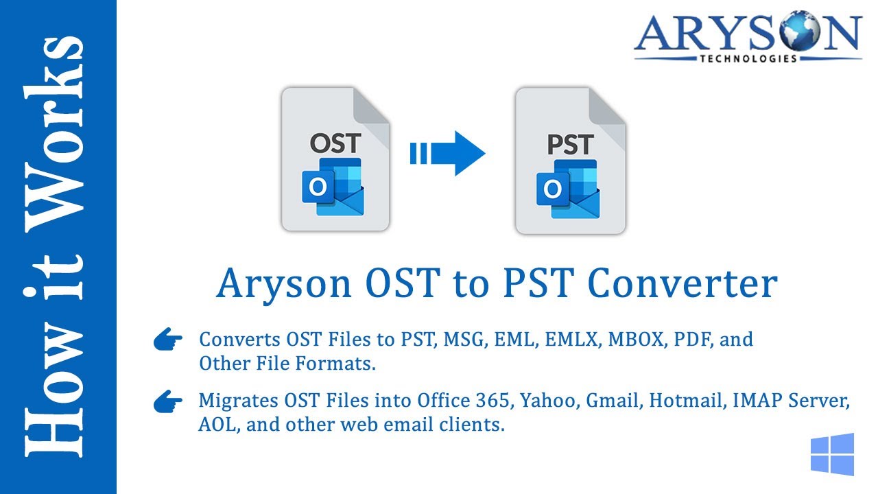 Aryson OST to PST Converter demo video