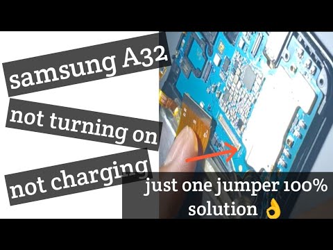 Samsung A32 not charging  just one jumper