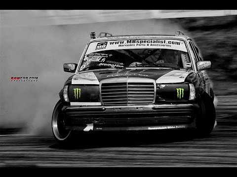 Mercedes Benz w123 TurboDiesel from Hell Burnout & Sideways