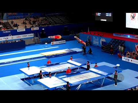 People's Republic of China 1 (CHN) M - 2019 Trampoline Worlds, Tokyo (JPN) - Qualification Synchro