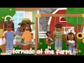 TORNADO at the FAMILY FARM! *LOST ANIMALS, POWER WENT OUT?* Roblox Bloxburg Roleplay #roleplay