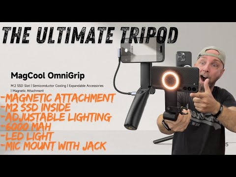 Tay Cầm Đa Năng Quay Chụp Chuyên Nghiệp MagCool OmniGrip - Khe Cắm SSD, Làm Mát Bán Dẫn, Hỗ Trợ Phụ Kiện
