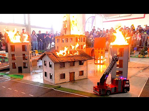 Big Fire! Fire Trucks Emergency Vehicles Fire Engine / RC Construction Site / RC Truck Fest 2025