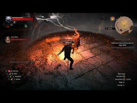 The Witcher 3 Wild Hunt - Geralt & Keira vs Wild Hunt warrior Nithral Part 1