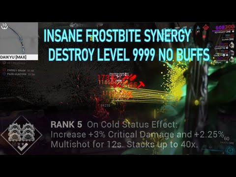 [Warframe] Frostbite Daikyu VS Level 9999 | LevelCap Disruption