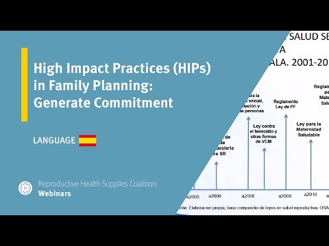 High Impact Practices (HIPs) in Family Planning: Generate Commitment