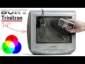 2002 ️Restoration SONY Mini TV Junk RGB Retrogaming CRT KV 14LT1K Real Restore