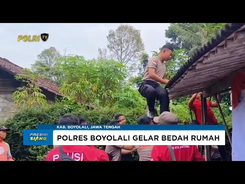 POLRES BOYOLALI GELAR BEDAH RUMAH WARGA KURANG MAMPU SAMBUT HARI BHAYANGKARA KE-79