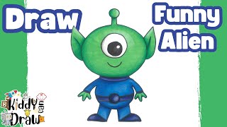 How to Draw a Funny Alien - Easy & Fun Step-by-Step Guide!👽