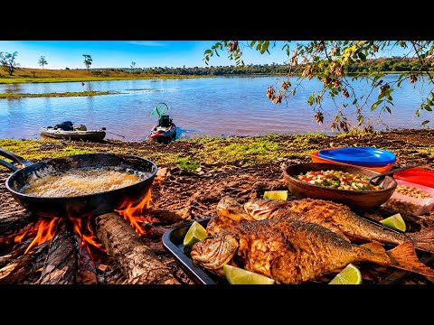 MELHOR PEIXE FRITO NA BEIRA DO BARRANCO! Esse Lugar tem muito Peixe 