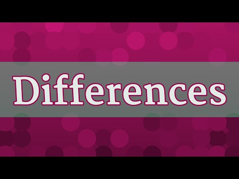 DIFFERENCES pronunciation • How to pronounce DIFFERENCES