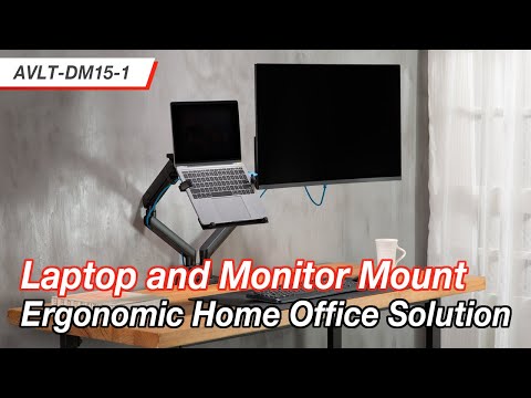 Laptop and Monitor Home Office Setup - Build Your Workspace with Ergonomic in Mind - AVLT-DM15-1